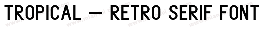 Tropical – Retro Serif Font字体转换